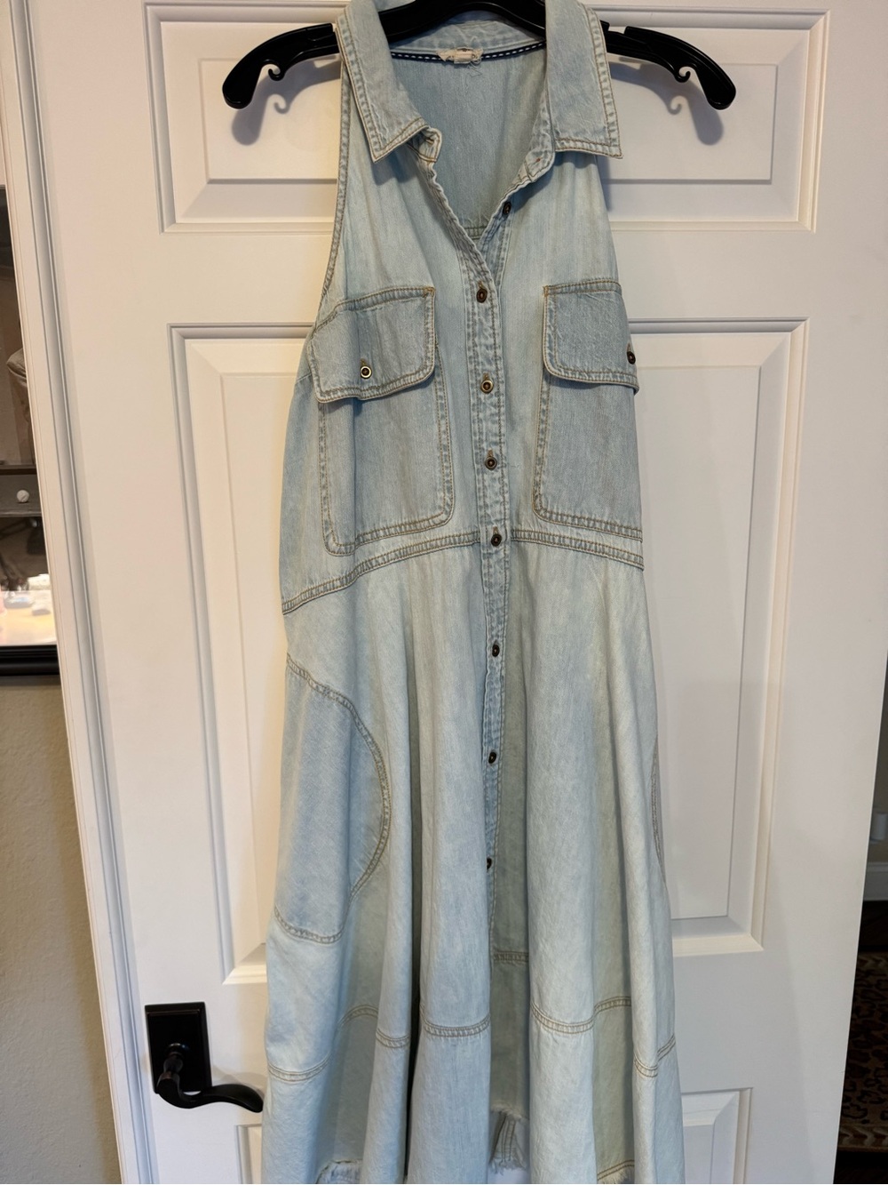Pilcro Denim Racerback Maxi Dress